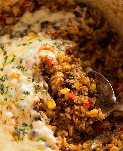 Mexican Ground Beef Casserole with Rice (Beef mince!)