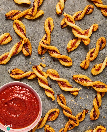 Pizza Twists with Pizza Dip | Slimming & Weight Watchers Friendly