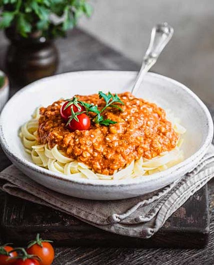 Tomato Red Lentil Pasta Sauce