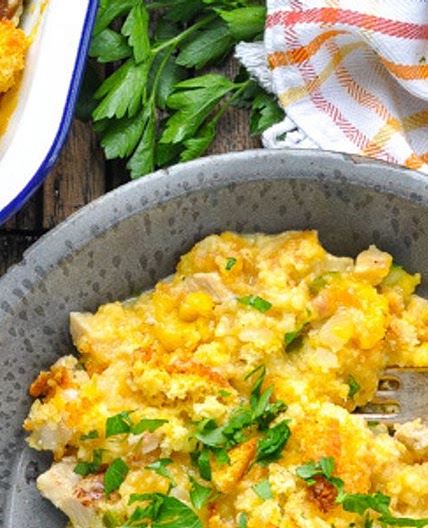 Cowboy Casserole with Cornbread and Chicken