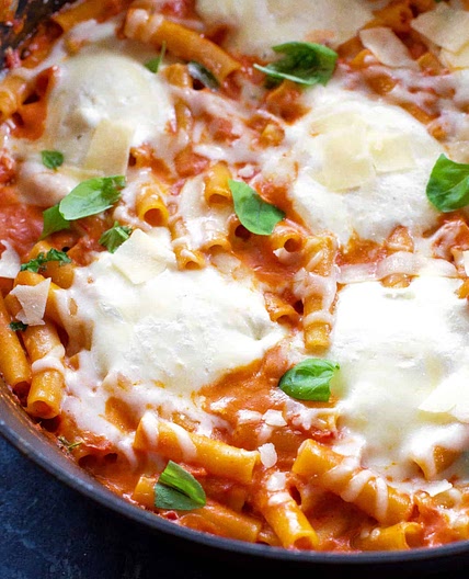 One-Pan Baked Ziti Skillet