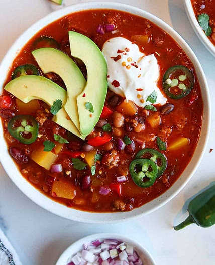Butternut Squash Turkey Chili (With Cinnamon)!