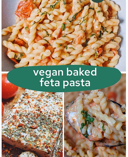 Vegan Baked Feta Pasta (from TikTok!)