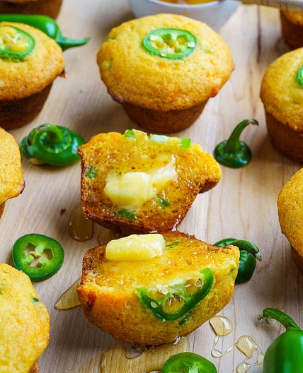 Honey Jalapeno Cornbread Muffins