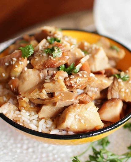 Mini Slow Cooker Sesame Chicken