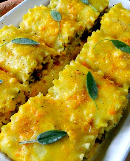 Butternut Squash Lasagna Roll Ups