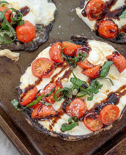 Caprese Stuffed Mushrooms