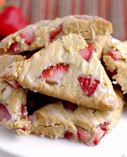 Healthy Strawberry Scones Recipe | Gluten Free & Lower Carb