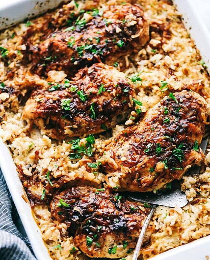 No Peek Chicken and Rice Casserole