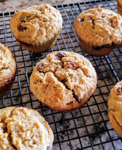 Gluten-free banana bread chocolate chip muffins