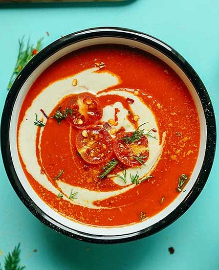 Creamy Roasted Red Pepper Tomato Soup