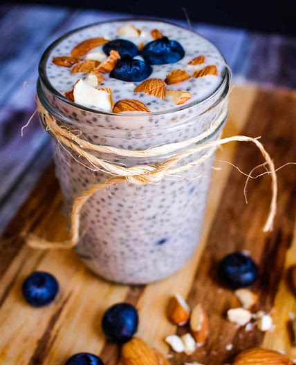 Blueberry Almond Chia Pudding