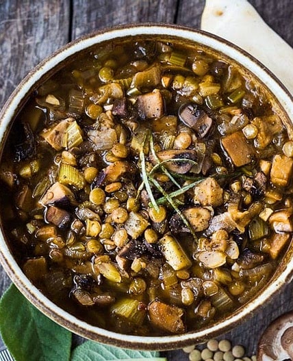 Mushroom Lentil Soup