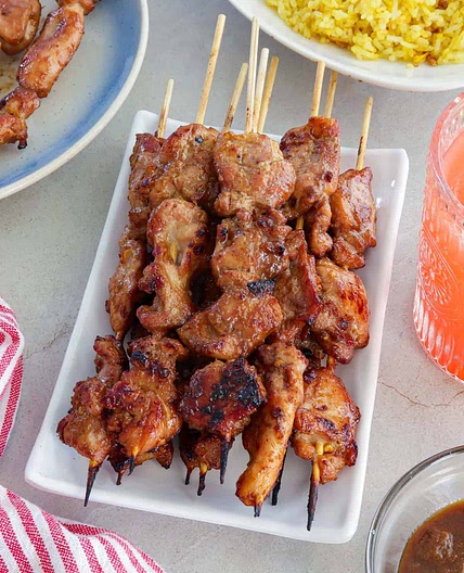 Sweet Mango Barbecue Chicken Skewers