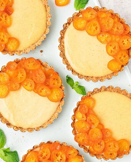 Candied Kumquat and Custard Tarts