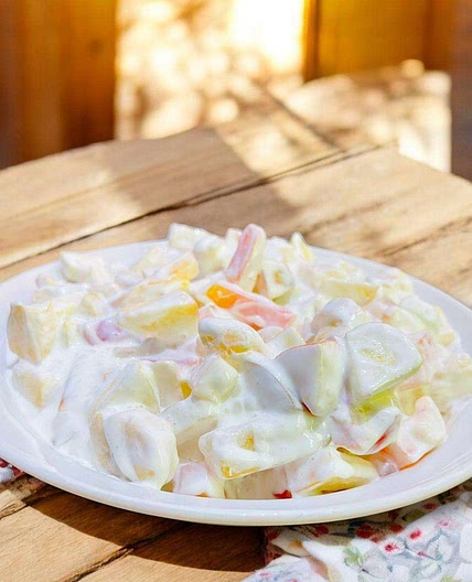 Cream Fruit Chaat | Fruit Cocktail Salad