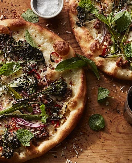 Broccolini Sausage Pizza