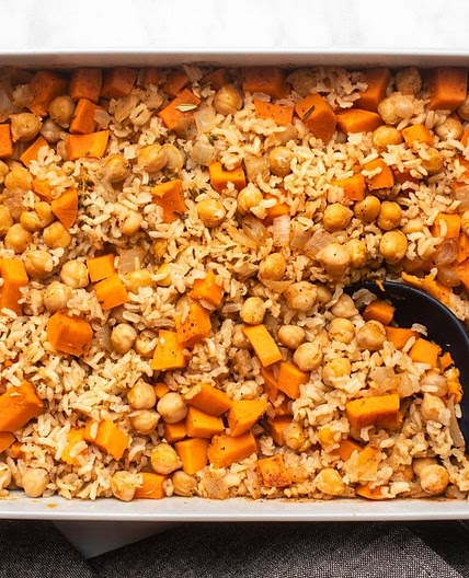 Dump-and-Bake Sweet Potato Rosemary Casserole