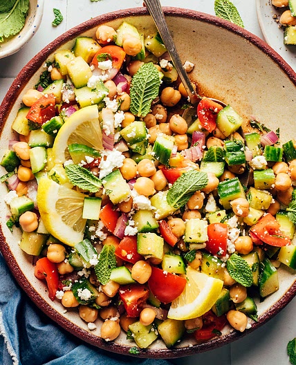 Mediterranean-Inspired Cucumber Chickpea Salad