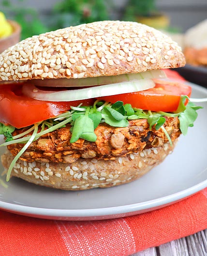 Mushroom Lentil Burgers