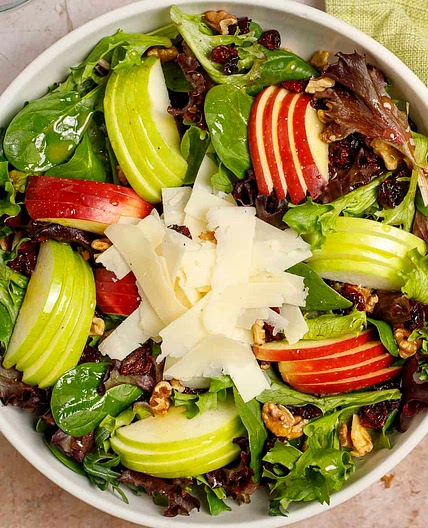 Apple Salad with Asiago Cheese and Maple-Dijon Vinaigrette