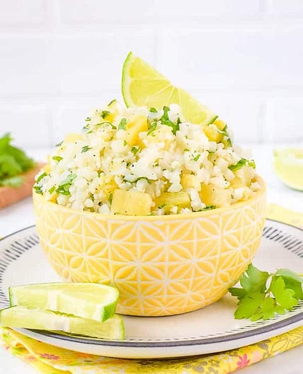 Pineapple Lime Cauliflower Rice
