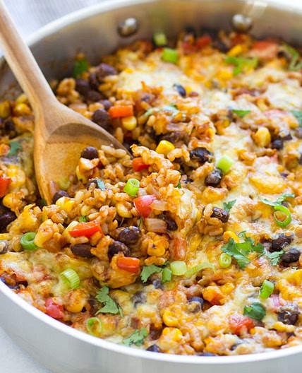 One Skillet Mexican Rice Casserole