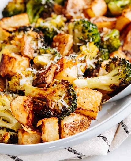 Roasted Potatoes and Broccoli