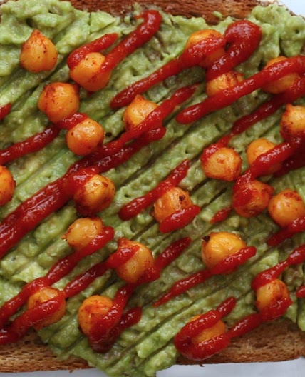 Avocado And Roasted Chickpea Toast Recipe by Tasty