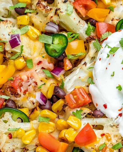 Cheesy Cauliflower Nachos