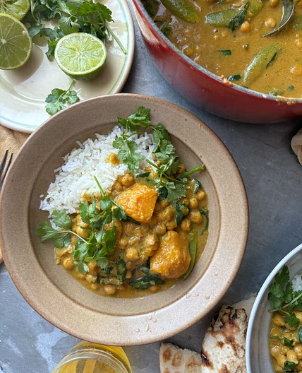 Chickpea, Sweet Potato + Peanut Butter Curry