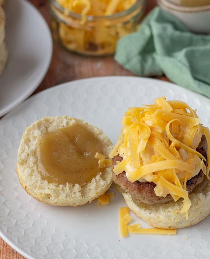 Sausage Egg & Cheese Biscuit with Apple Butter