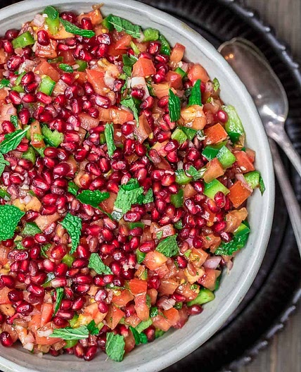 Pomegranate Tomato Salad Recipe