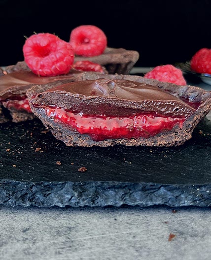 Chocolate and Raspberry Tartlets