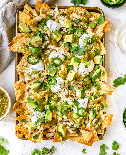 White Chicken Chili Nachos