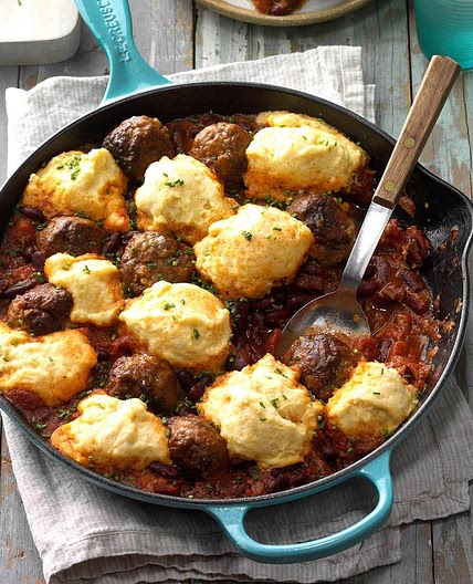 Meatball Chili with Dumplings