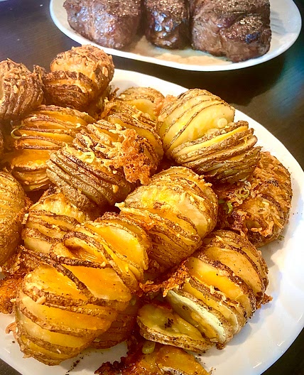 Cheesy Hasselback Potatoes