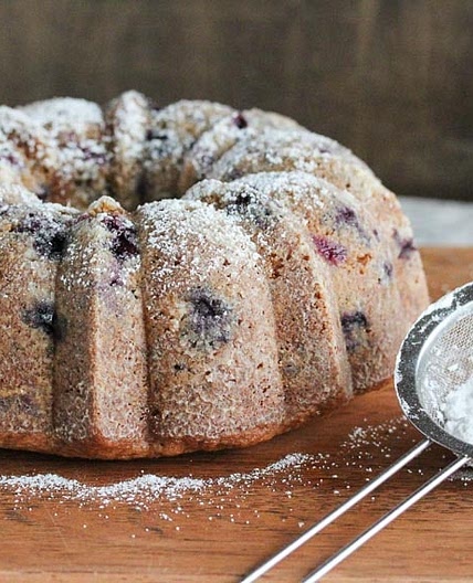 Low FODMAP Blueberry Sour Cream Bundt Cake