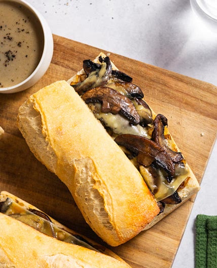 Vegetarian Mushroom French Dip Sandwich Recipe
