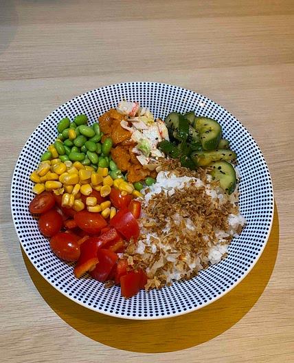 Pokebowl Surimi and Salmon