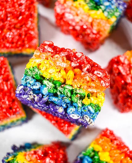 Rainbow Rice Krispie Treats Recipe