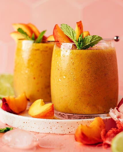 Frozen Peach Daiquiri (2 Ways!)