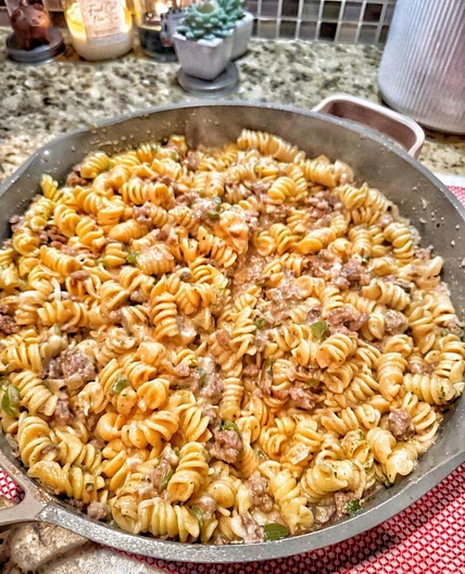 Philly Cheesesteak Pasta