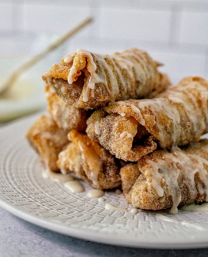 Caramel Apple Egg Rolls Recipe