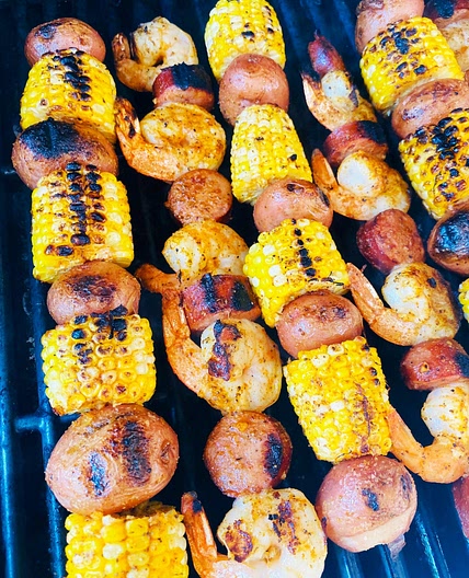 Grilled Shrimp Boil Kabobs