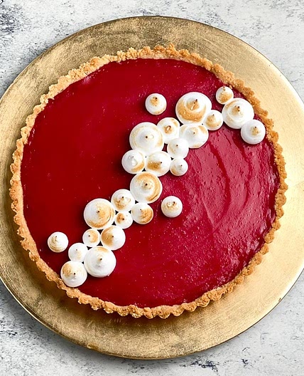 Low FODMAP Cranberry Curd Tart