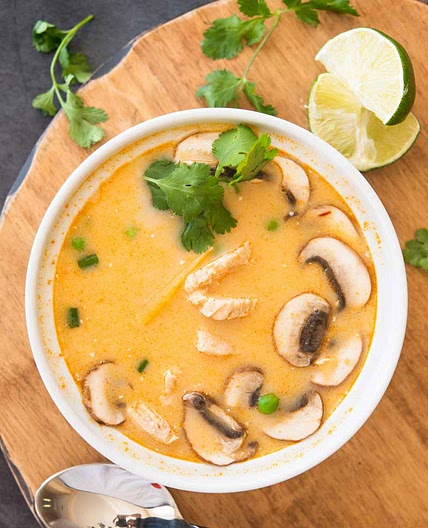 Chicken Thai Coconut Soup Recipe (Tom Kha Gai) for the Instant Pot