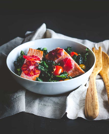 Roasted Kale and Salmon Detox Salad