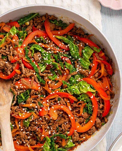 Ground Beef and Cabbage Skillet