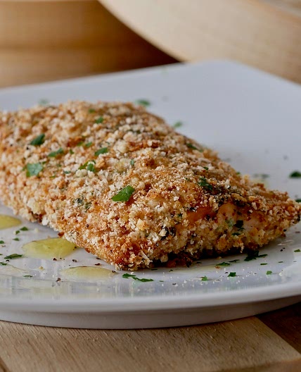 Filetto di salmone panato al forno